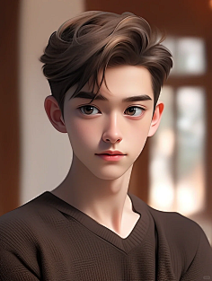 AI美男-花瓣网|陪你做生活的设计师 | 侠客水墨少年古风美少年插画