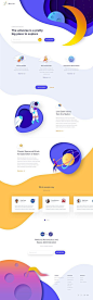 Glax - Landin Page exploration for kids. Ui concept and design by Outcrowd.. If you're a user experience professional, listen to The UX Blog Podcast on iTunes. #MobileWebDesign