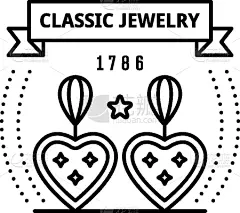 品牌名称,时尚,轮廓,珠宝,简单,可爱的,华丽的,请柬,信函