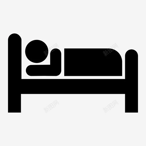 睡眠住宿床图标 标志 UI图标 设计图片 免费下载 页面网页 平面电商 创意素材-花瓣网