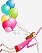 气球飞人高清素材 卡通 气球 飞人 免抠png 设计图片 免费下载
