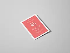 A6精致邀请函贺卡模型/折页样机A6 Portrait Greeting Card Invitation Mockup Set 2-设计口袋