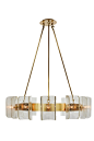 Helios Tall Chandelier  Industrial, Transitional, MidCentury  Modern, Contemporary, Glass, Metal, Chandelier by Zia Priven