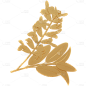 C4D-立体金箔植物元素贴纸3