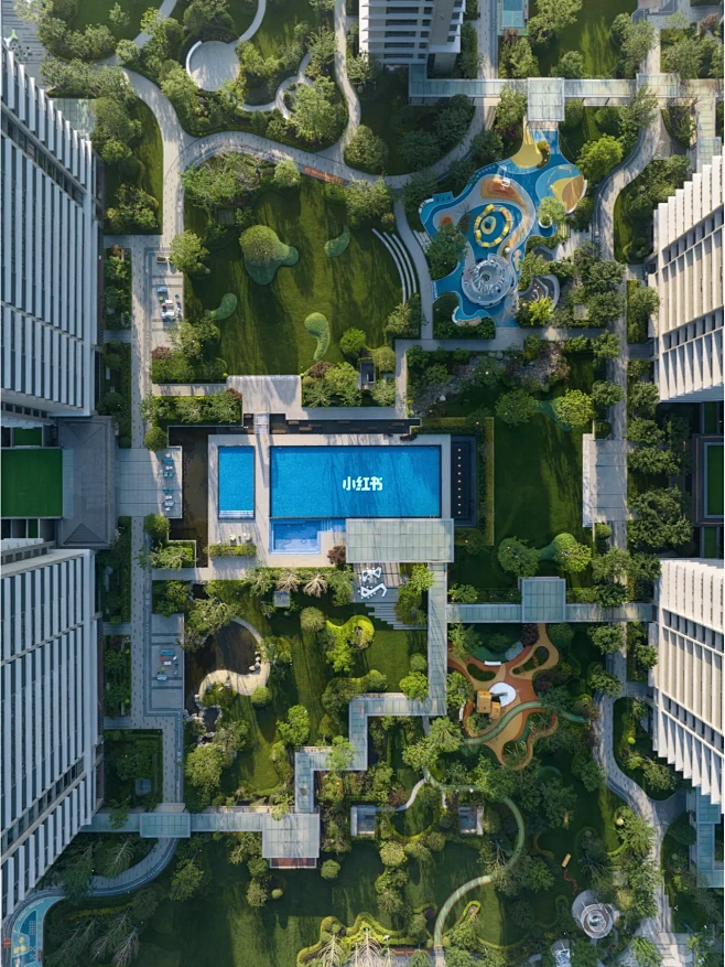 杭州：绿城春风金沙 | 前厅后园，鲜活社区图片_德州图片素材-花瓣网