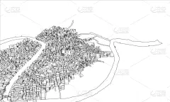 城市,轮廓,概念,金属丝,建筑结构,时尚,现代,建筑业,三维图形,剪影