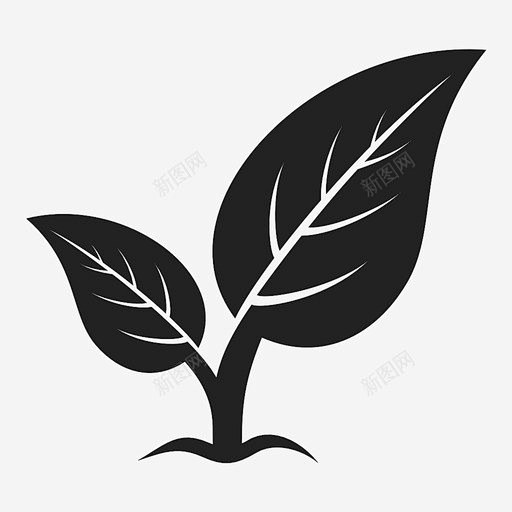 种植生长叶图标 设计图片 免费下载 页面网页 平面电商 创意素材