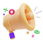 扩音器 3D 图标