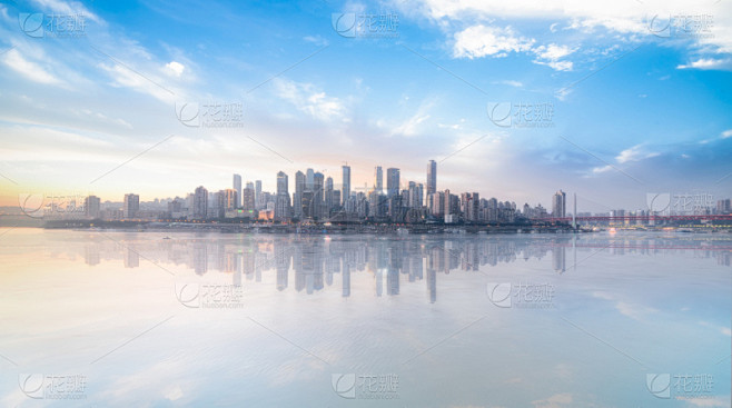 现代,城市天际线,城市,重庆,全景,水,...