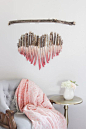 DIY - How to make heart shaped wall art out of driftwood or tree branches and twigs. Includes tips on branch selection and shows how to tie branches together.