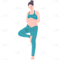 手绘-母亲节辣妈贴纸-孕妇