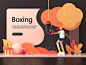 Landing page - Boxing 3d illustration illustration dashboad landing page interface c4d ux dribbble 3d ui design flat