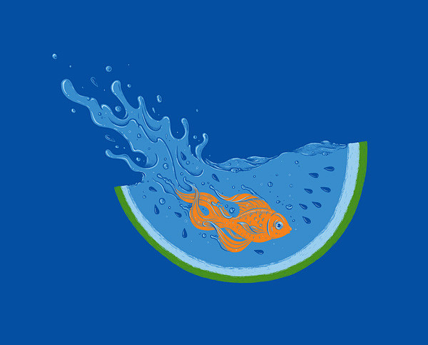 Watermelon Dive Art ...