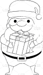可爱的,可爱,性格,圣诞老公,礼物,包装纸,父亲,冬天,问候,庆祝