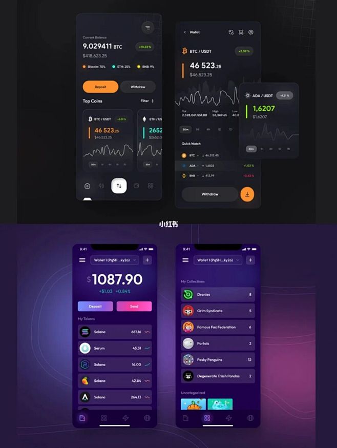 数字货币！加密货币钱包APP界面｜Ui接 : 哈喽，小红们，大家好～我是远远，很高兴来到我的设计乐园。 - 今天分享一组数字货币！加密货币钱包 ...