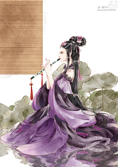 苑晴采集到古风手绘美女0