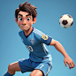 00057-3206153293-disney pixar 3d animation character of soccer player  , looking at viewer, blue background, simple background, closed mouth, kkw