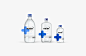 Water + packaging . : Packaging - Water+Заказчик поставил задачу создания логотипа, фирменного знака, упаковки и этикетки для минеральной воды. Решение: Дизайнером была разработало стратегия по созданию целостного визуального стиля для позиционирования и 