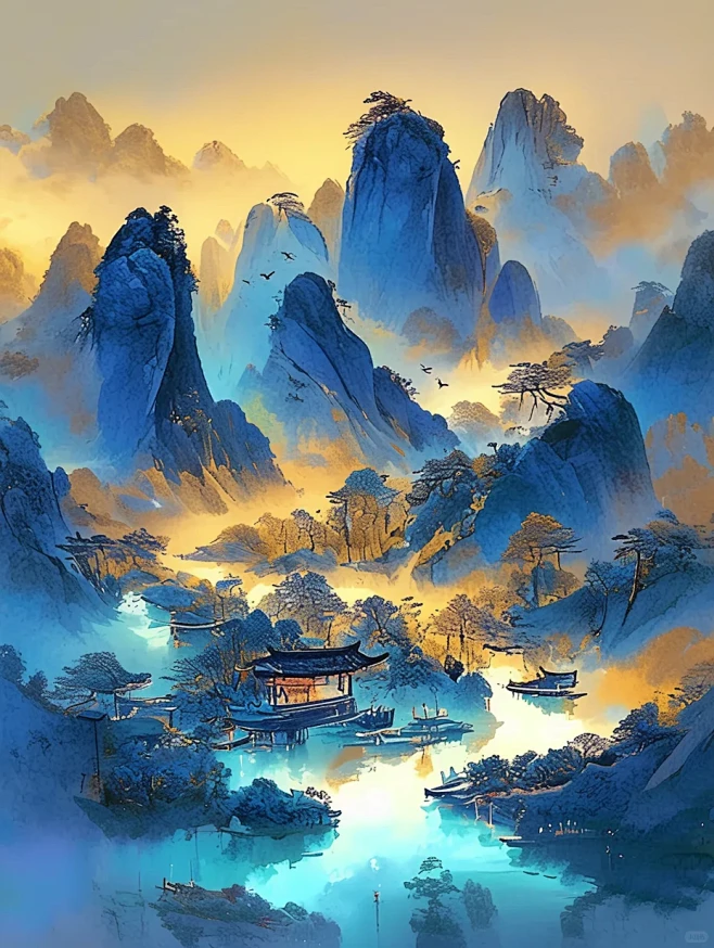 东方美学 | 山水之间的诗行 - 小红书图片_AI场景图片素材-花瓣网