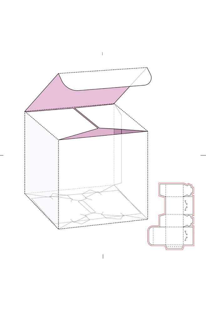 ai包装盒刀版图设计盒型展开图模切刀模刀...