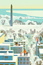 给周三的华盛顿邮报Winter Weather Guide版面的封面插画。❄️（有录过程视频明天发～

插画超话 #商插# #插画# ​​​​