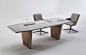 Casa Covre_2 带大理石台面的木制办公桌/会议桌 CONCORDE