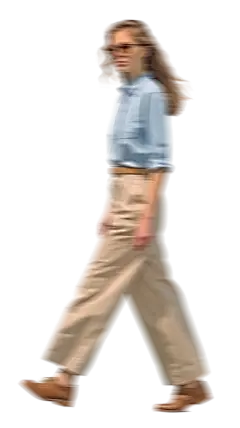 彩色女性木色竖版透明底png 装饰排版