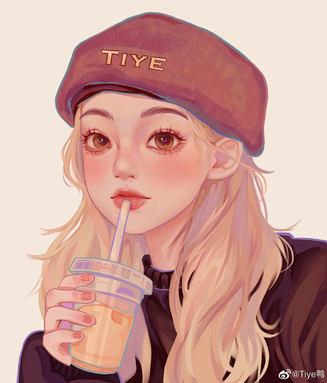 #Tiye小画家#
画了个喝奶茶的小姑娘...