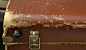 suitcase leather fake cardboard old worn damaged
