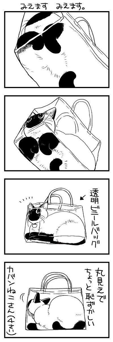 分享一张来自P站的图片:カバンねこ。その...