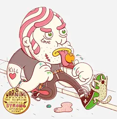 奔跑的大舌头_新图网 https://ixintu.com 美漫 美式漫画 涂鸦 街头涂鸦 暗黑系 嘻哈 潮流 潮牌 卡通 Q版 叛逆 插画 卡通人物