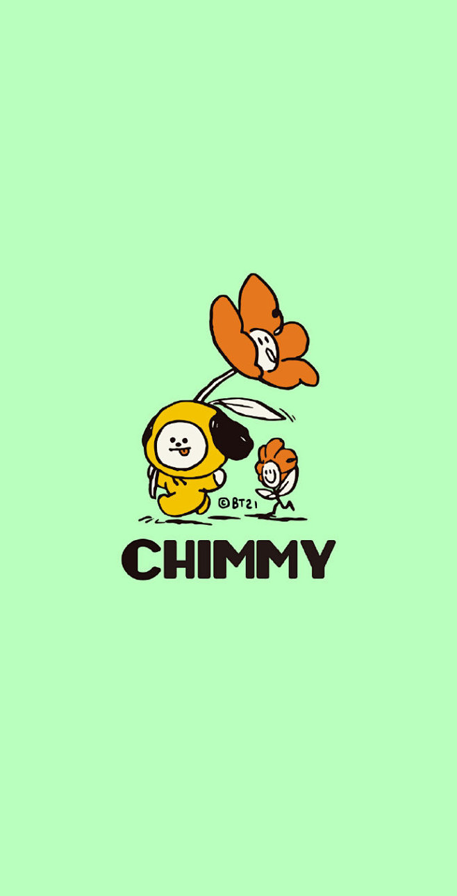 #BT21# FLOWER系列#壁纸# ...