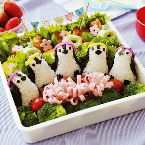 日本可爱小企鹅饭团模具套装 便当制作紫菜...