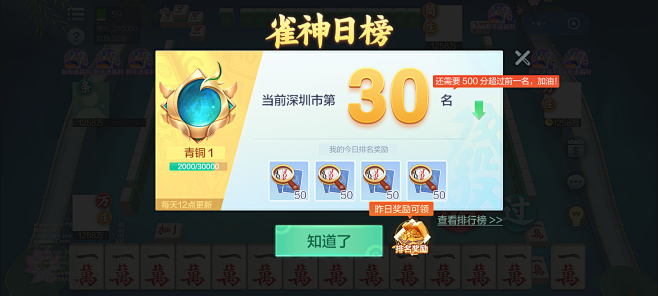 牌力排名2