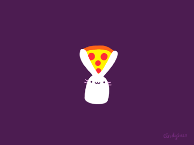 001 pizza bunny cindysuen drib#动画##动效##创意#-花瓣网