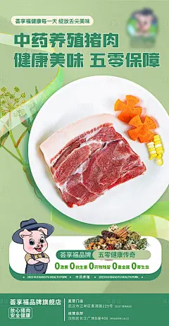 生鲜猪肉土特产海报-源文件分享-ywjfx.cn