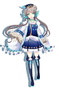 VOCALOID 洛天依 同人图 插画 壁纸 | 冰雪洛天依-烈焰乐正绫 | 半次元-第一中文COS绘画小说社区