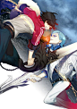 RAY GIGANT设定图，一个低成本的PSV迷宫RPG游戏，动态也全都是拿原画移位生成的，不过画风我满喜欢的。O网页链接