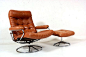 Vintage 70's Chrome Ekornes Stressless Recliner Lounge by midcmad: 
家俱设计·沙发椅·椅子