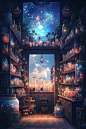 A Whimsical Magic Potions Shop AI Artwork 10