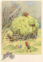 Fritz Baumgarten (German, 1883-1966), illustrator. August. From "Von den wunderlichen Leuten und den vier Jahreszeiten," 1958.