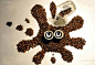 视觉摄影：来自 Irina Nikitina 的创意咖啡豆卡通造型摄影作品