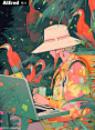 AI 绘画探索！9 组《鸟的使者》插画激发你的无限创意！