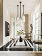 23 Modern British Interiors : "In this Knightsbridge penthouse apartment, we used a light and neutral palette in the living area, mixing earthy tones with metallics to soften and warm,"