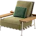 Cassina 现代FENC系列布艺客厅单人沙发图片-美间
