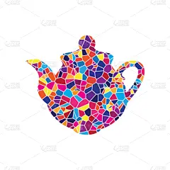 彩色玻璃,标志,厨房,图标,茶,饮料,热,咖啡,食品,做