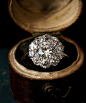 Vintage 1900's Edwardian diamond cluster engagement ring, perfection@北坤人素材