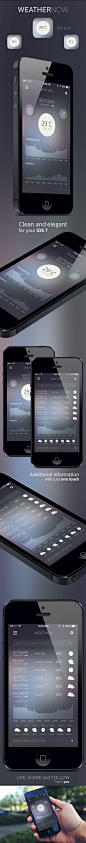 天气WEATHER NOW by Alexandru Stoica, via Behance