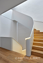 Folded stairs with flamboyant floor plan in a private residence in Hamburg | Architonic : FOLDED STAIRS WITH FLAMBOYANT FLOOR PLAN IN A PRIVATE RESIDENCE IN HAMBURG - Designer Staircase systems from MetallArt Treppen ✓ all information ✓..