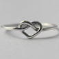 Sterling silver Knot Heart Ring , Infinity Love Symbol. Friendship ring. 925. Bridesmaid gift. Valentine day, Infinity knot, Statement rings